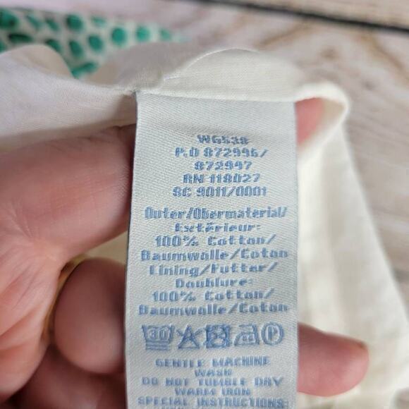 Boden Green White Abstract Hidden Zipper Lined Midi Skirt Size 22 Long - Picture 9 of 9